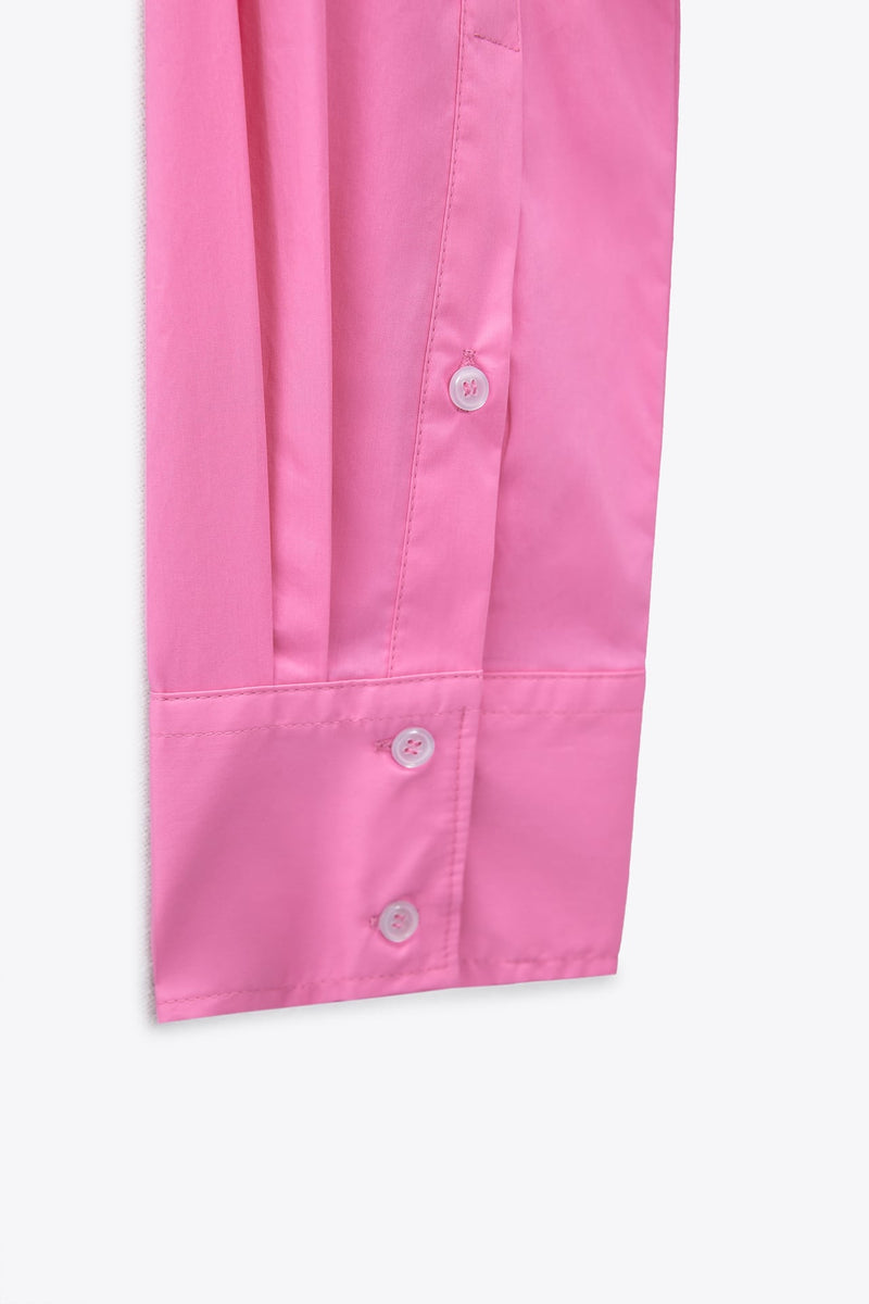 ÁO SƠ MI POPLIN　PINK