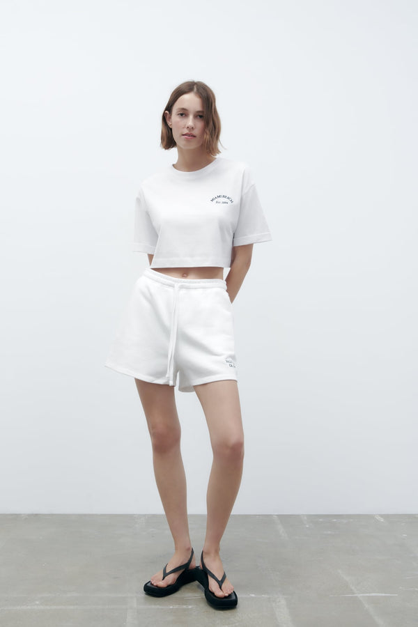 [ZARA] ÁO THUN CROP IN CHỮ