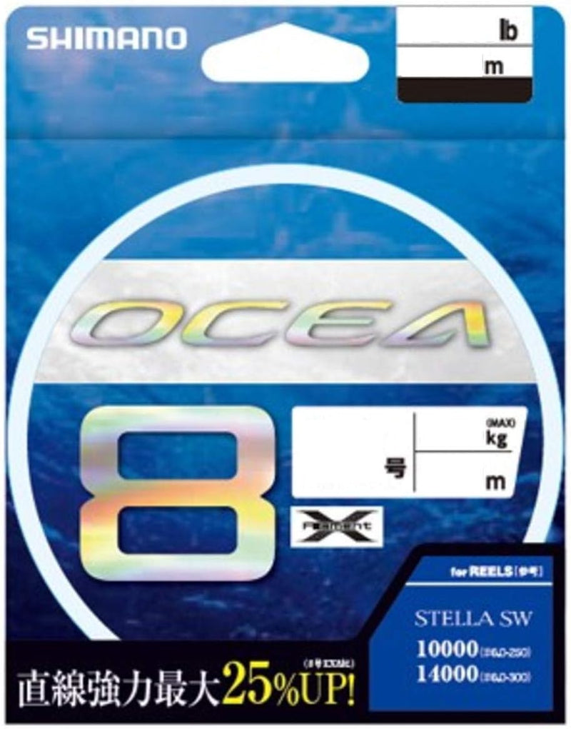 Dây Shimano Ocea 8, từ 300m đến 500m, từ số 1.5 đến số 12.0.