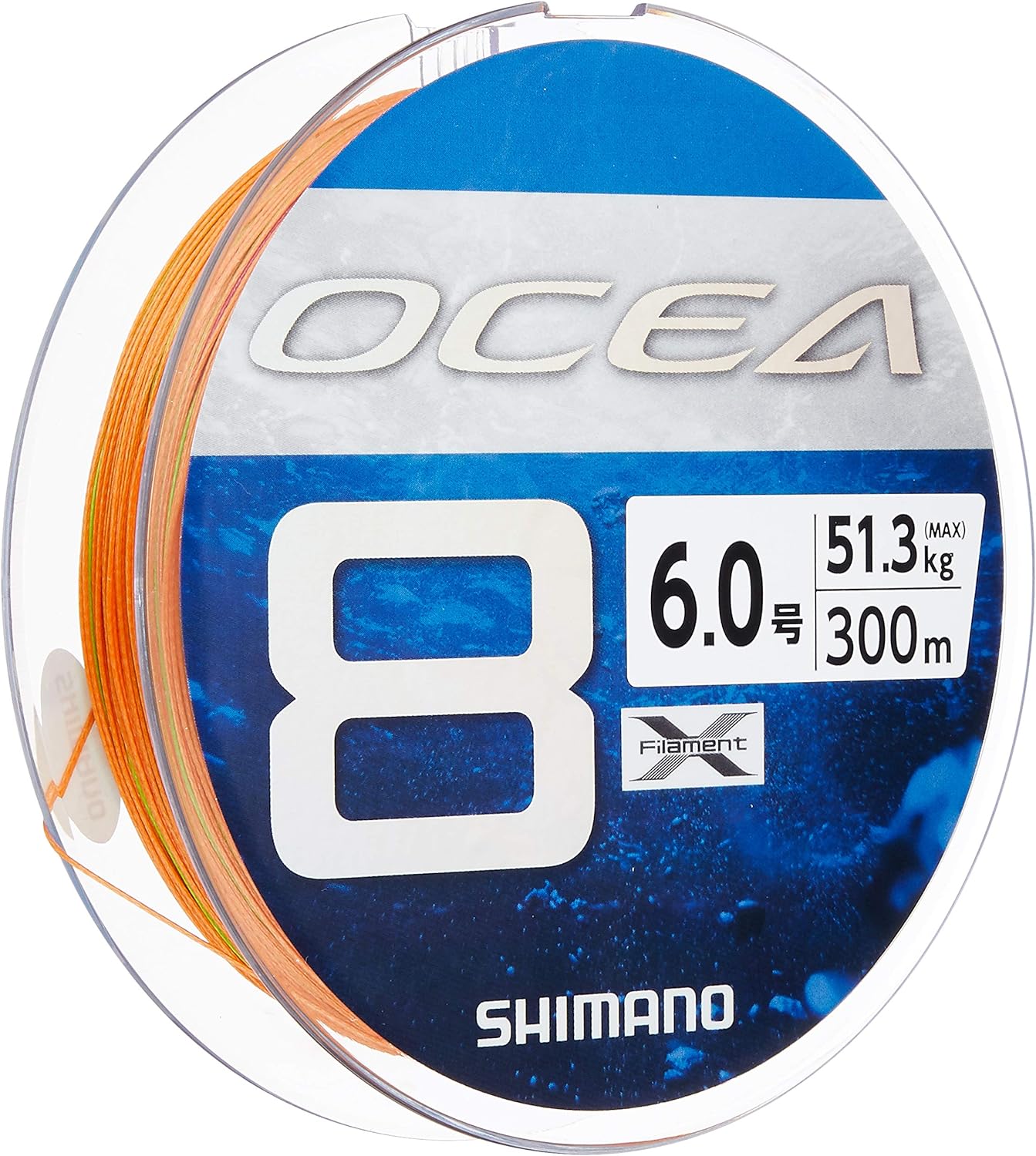 Dây Shimano Ocea 8, từ 300m đến 500m, từ số 1.5 đến số 12.0.