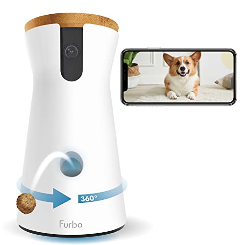 [Mẫu mới] Máy ảnh cho chó Furbo - Chế độ xem 360 ° | Máy ảnh thú cưng Wifi được trang bị bằng AI của Furbo Máy trả lời cửa sổ bật lên Đồ ăn nhẹ Xem trò chuyện hai chiều trên điện thoại thông minh Điện thoại thông minh tương thích iPhone & Android