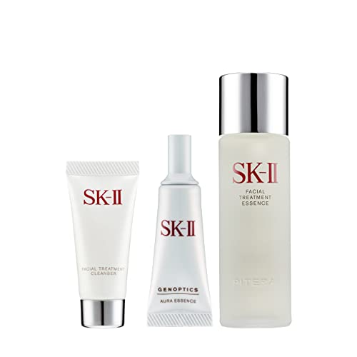 SK-II Pitera Aura Kit (Tinh chất điều trị 75mL + Tinh chất genoptics Aura 10mL + Sữa rửa mặt 20g)