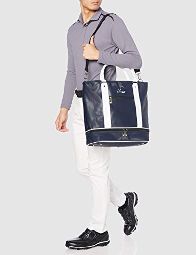 S.T.Golf Golf Boston Bag Nam Golf Tote Bag Da tổng hợp chống thấm nước 2 lớp Dây đeo vai đi kèm 50cm x 40cm (Tote Bag Navy)