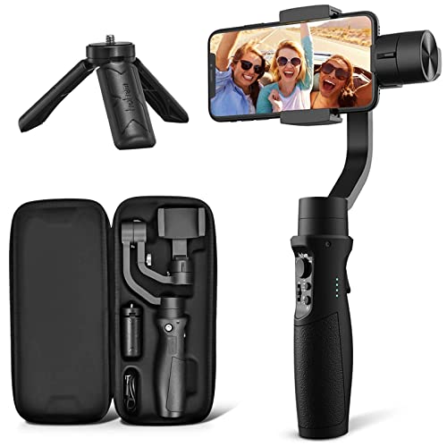 Gimbal cho điện thoại thông minh, 3 trục, Bluetooth, Không dây, Bộ ổn định hình ảnh, Bao gồm chân máy, 13 giờ hoạt động liên tục, Chức năng cung cấp năng lượng cho điện thoại thông minh, Tối đa Tải trọng 280g