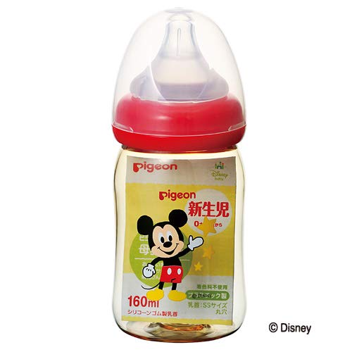 [Nhựa 160ml] Bình sữa Pigeon Pigeon Cho bé bú mẹ Họa tiết Mickey Từ 0 Tháng Bình sữa hỗ trợ bé bú mẹ một cách đáng tin cậy