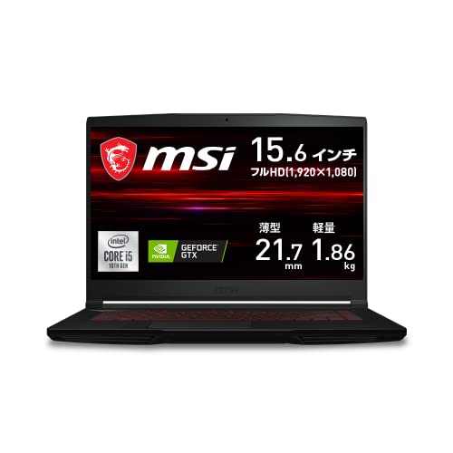 MSI [Amazon.co.jp Exclusive] [Được trang bị GTX, Mỏng và Nhẹ] Máy tính xách tay chơi game MSI GF63 1.86kg i5 GTX1650Max-Q / 15.6FHD / 8GB / 256GB / Windows11 / Bàn phím tiếng Anh / GF63-10SC-854JP Black