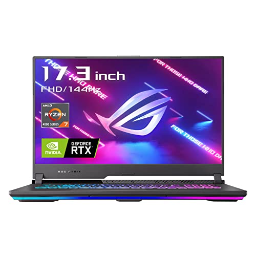 Máy tính xách tay chơi game ASUS ROG Strix G17 G713IM (AMD Ryzen7 4800H 16GB 512GB RTX 3060 GPU dành cho máy tính xách tay 17,3 FHD 144Hz) G713IM-R7R3060 [Sản phẩm của đại lý ủy quyền tại Nhật Bản] Eclipse Grey