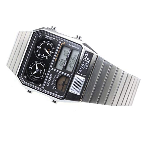 [Citizen] Đồng hồ đeo tay mẫu tái sản xuất CITIZEN ANA-DIGI TEMP Bạc JG2101-78E