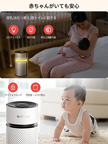 Máy lọc không khí  Khử mùi, Bụi, Phấn hoa, Đèn LED mạnh, Mặt bàn, Nhỏ, Bộ lọc 3 lớp, 4 mức thể tích không khí, Bộ hẹn giờ, Chế độ ngủ, Khóa trẻ em, Bụi nhà, PM2.5, Dị ứng, Mùi, Tiết kiệm năng lượng, Trắng, USB, Nhỏ gọn, Hoạt động