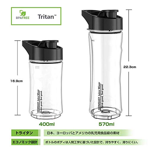 Máy trộn HOMEASY 2 Bình (400ml+570ml) Đỏ BL01A