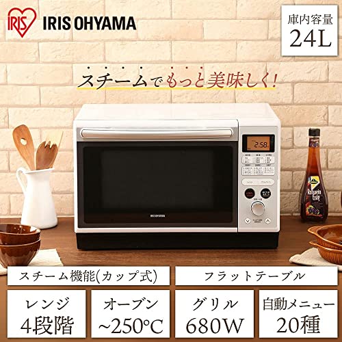 Lò nướng hơi nước siêu nhiệt Iris Ohyama MO-F2402 Range 24L Màu trắng