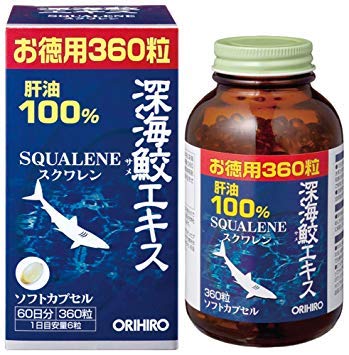 ORIHIRO-Dầu gan cá mập Squalene 360 viên x 4 hộp