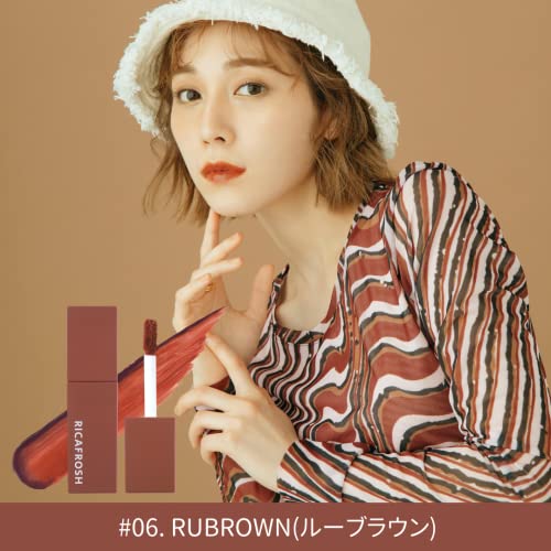 [Official] RICAFROSH RICAFROSH Lip Lipstick Son môi Juicy Rib Tint Non-Flush Mask 4.5g (06 Lou Brown)