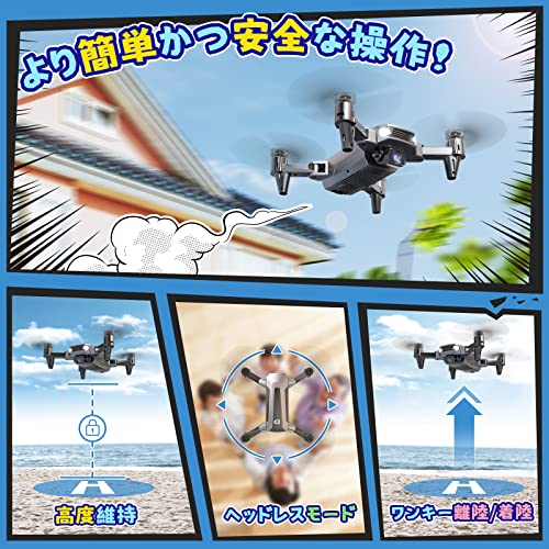 Flycam Máy bay không người lái DEERC, Dưới 100g, Bao gồm máy ảnh, Có thể gập lại, Máy ảnh 1080P, Có thể điều chỉnh 70°, Thời gian thực FPV, Thời gian hoạt động 20 phút, Nhỏ, Chế độ cất cánh, Chế độ bay theo quỹ đạo , 2.4GHz