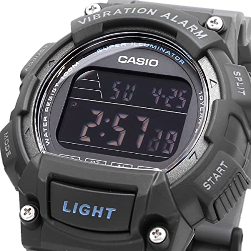 [Casio] Đồng hồ nam kỹ thuật số tiêu chuẩn của CASIO có chức năng rung W-736H-8BV Mẫu ở nước ngoài Đen x Xám [Nhập khẩu song song]