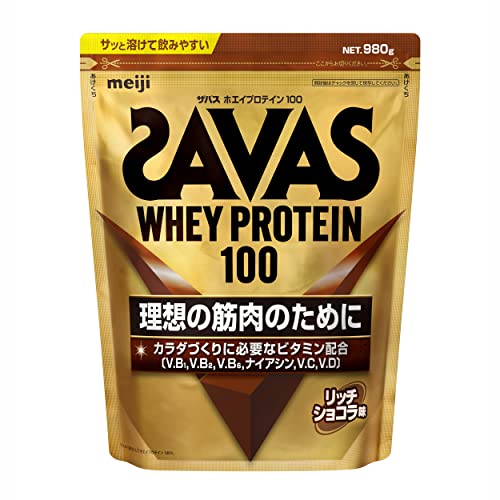 Sữa tăng cân, nở cơ Meiji Savas Whey up Protein 100 Vị Cocoa 980g