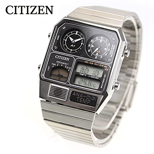 [Citizen] Đồng hồ đeo tay mẫu tái sản xuất CITIZEN ANA-DIGI TEMP Bạc JG2101-78E