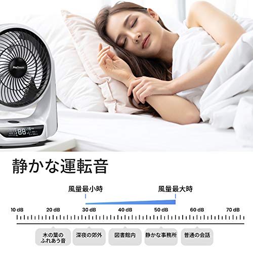 Quạt tuần hoàn Pro Breeze, Động cơ DC, Thể tích không khí lớn, Quạt, Yên tĩnh, Dao động lên/xuống/trái/phải, Màn hình LED, Âm lượng không khí 16 mức, Cài đặt 4 chế độ, Bao gồm điều khiển từ xa