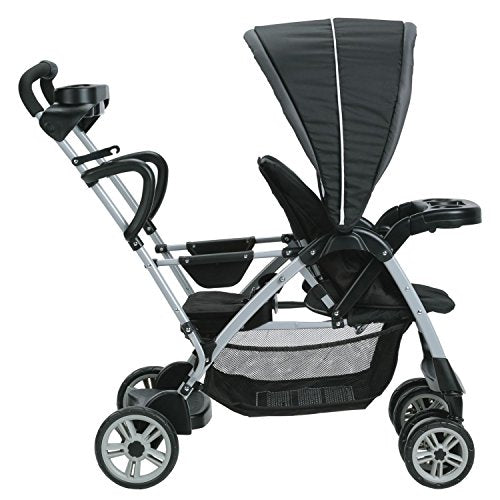 Graco Double Stroller Room for Two (Phòng cho 2 người) Gotham BK [Trang bị khay dành cho cha mẹ & giỏ dưới & khay trẻ em] 2053963