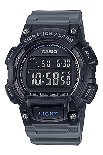 [Casio] Đồng hồ nam kỹ thuật số tiêu chuẩn của CASIO có chức năng rung W-736H-8BV Mẫu ở nước ngoài Đen x Xám [Nhập khẩu song song]