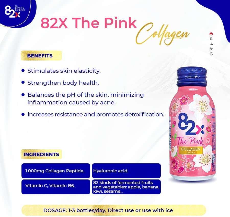 API- Thức uống Collagen 82x The Pink (100gx10 lọ)